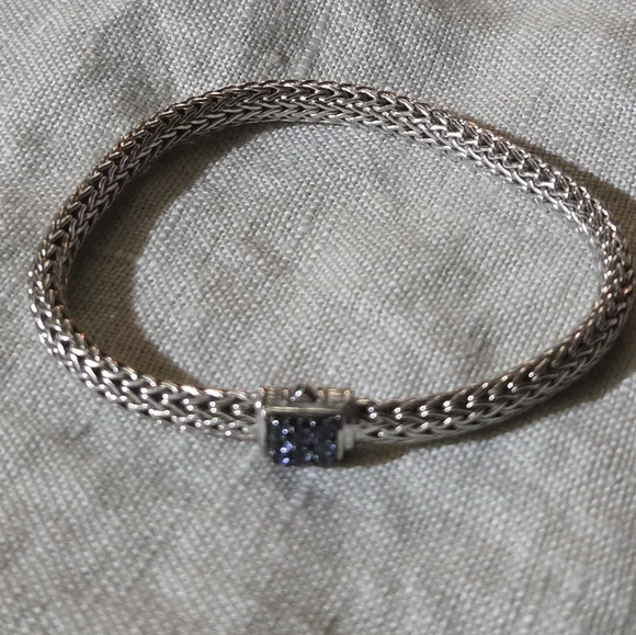 John Hardy Classic Chain Icon Bracelet, Blue Sapphire, SS, 5mm - Picture 6 of 12